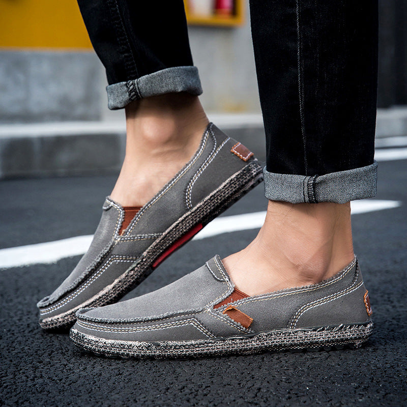 Hommes Casual Toile Loafer Chaussures Lavable à la mode Denim