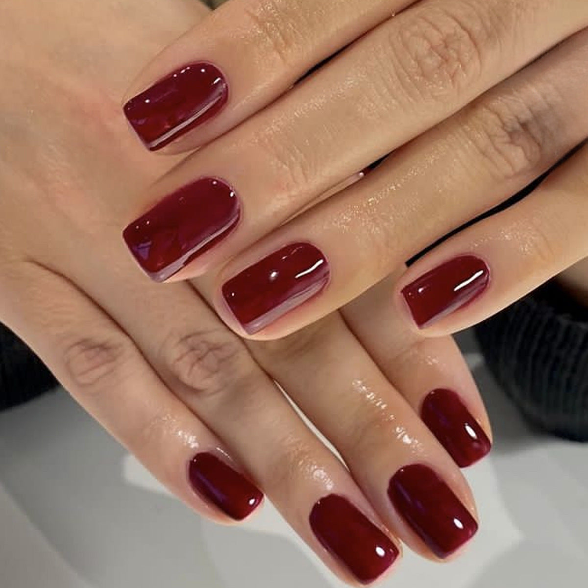 Solide-couleur Short-style Hand made Wearable Nails