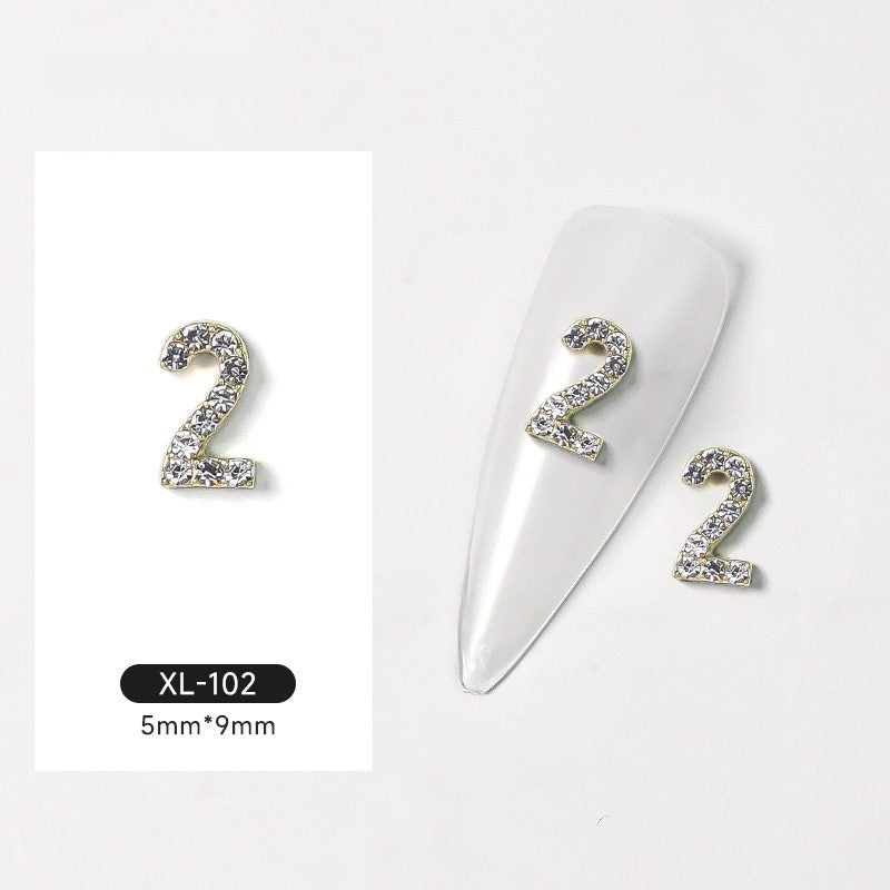 3D Explosion numérique or ongles bijoux accessoires diamant