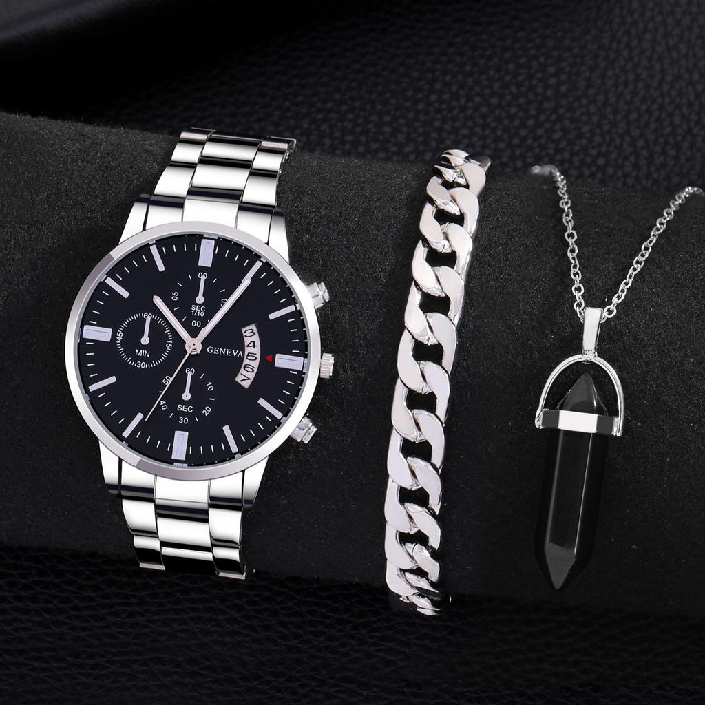 Calendrier Montres en acier Montres en quartz pour hommes