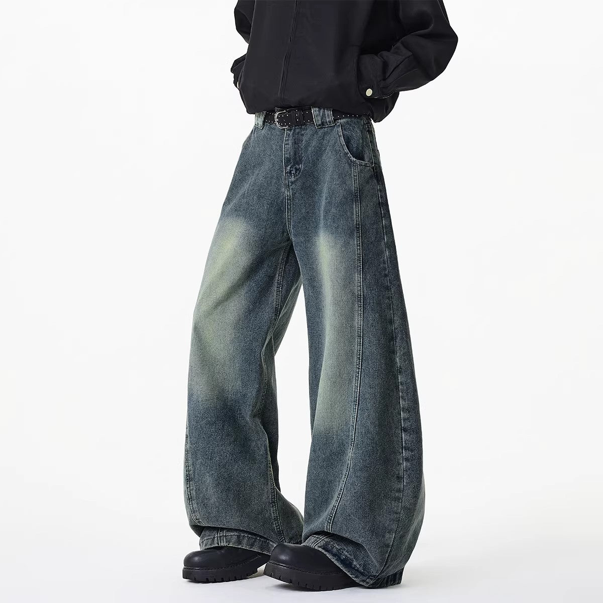 Jeans de coupe taille haute pour hommes
