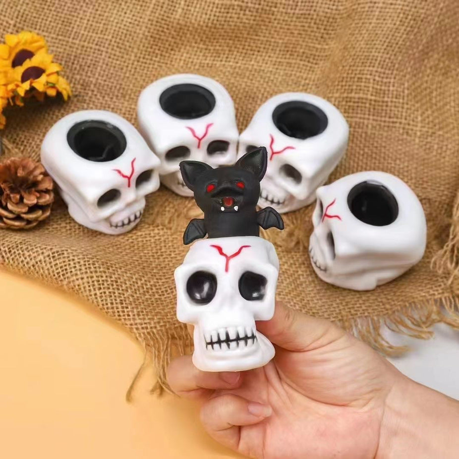 Jouet anti-stress de la citrouille de crâne d'Halloween