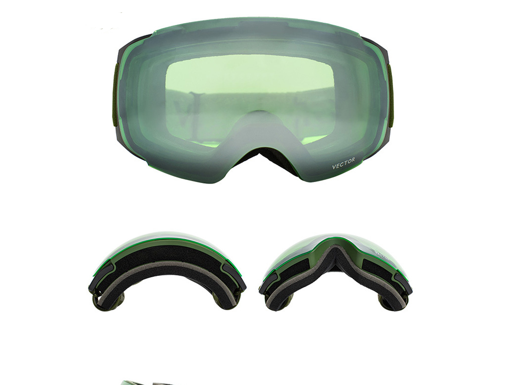 Verres de ski pour hommes et femmes à double couche anti-fog surface sphérique avec ma