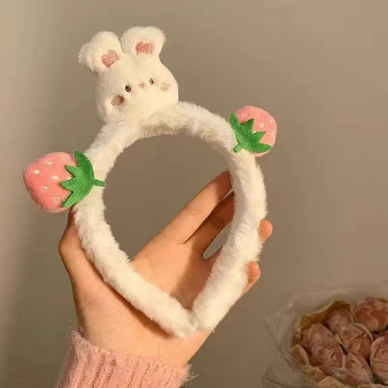 Bandes de cheveux mignons de lavage du visage Tête de dessin animé femelle Bande de cheveux Bande de tête Appliquer