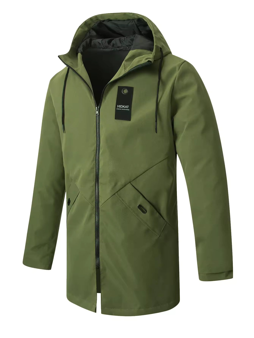 Mi-longueur Homme Hooted Casual Workwear Shell Jacket Windproof Jacket