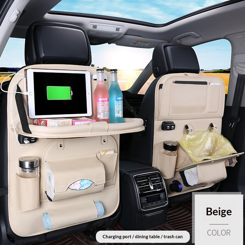 Sac de rangement en cuir pour voiture Pouch pliable