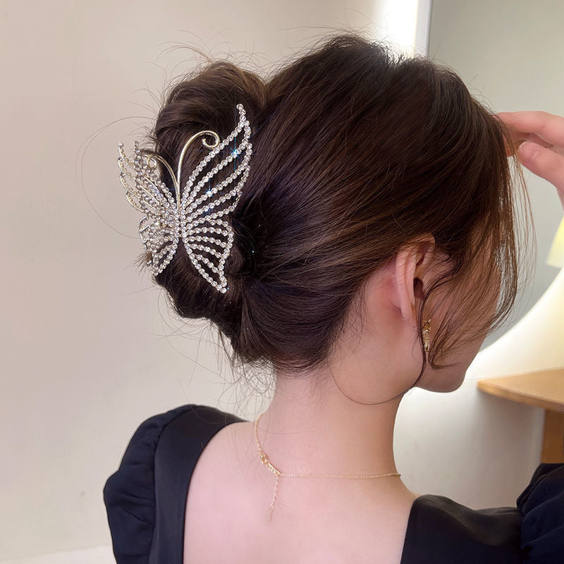 Poignée en alliage de papillon de perles de dames