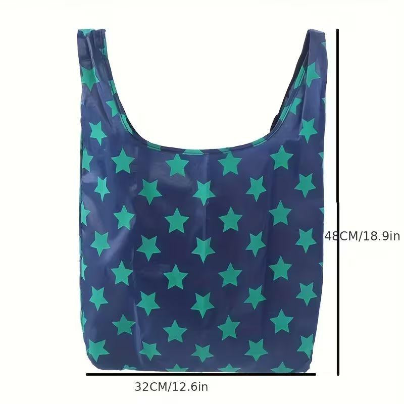 Sac d'achat pliable portatif Sac de rangement imprimé pour les sorties et à la maison auto-pick