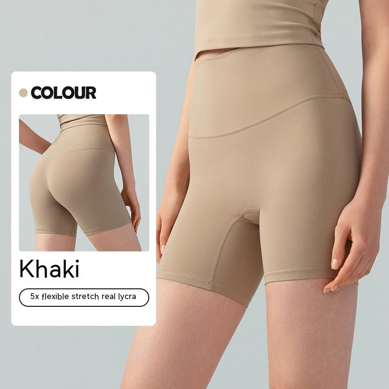 Lycra Yoga Tight Shorts Femme Été Haute Élastique Hip Lifting Quatre Points Cyclisme Pantalon