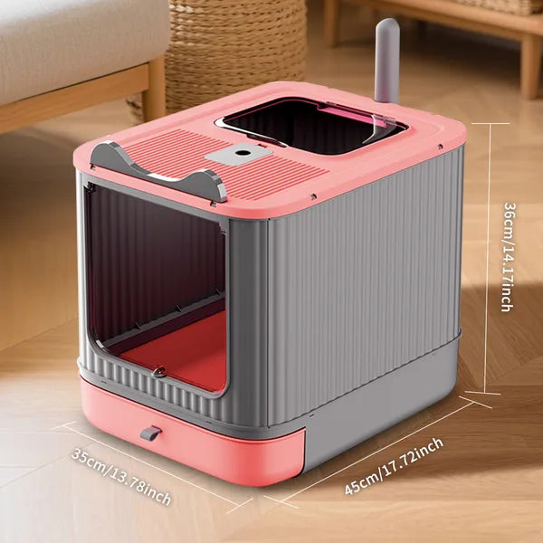 Boîte à litière rose Elf à fuite élevée