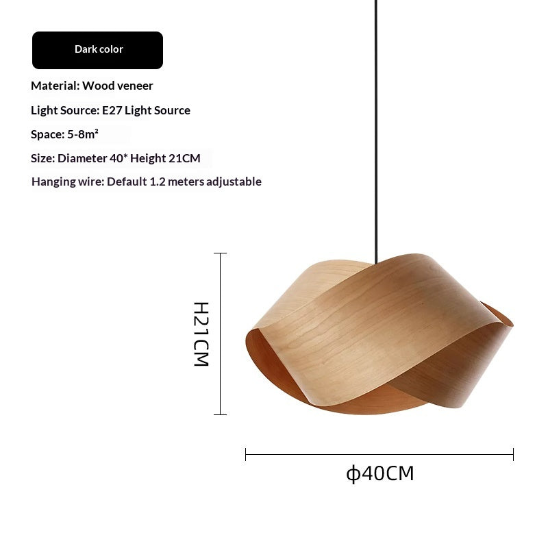 Lumière pendentif en bois pour le salon et la chambre