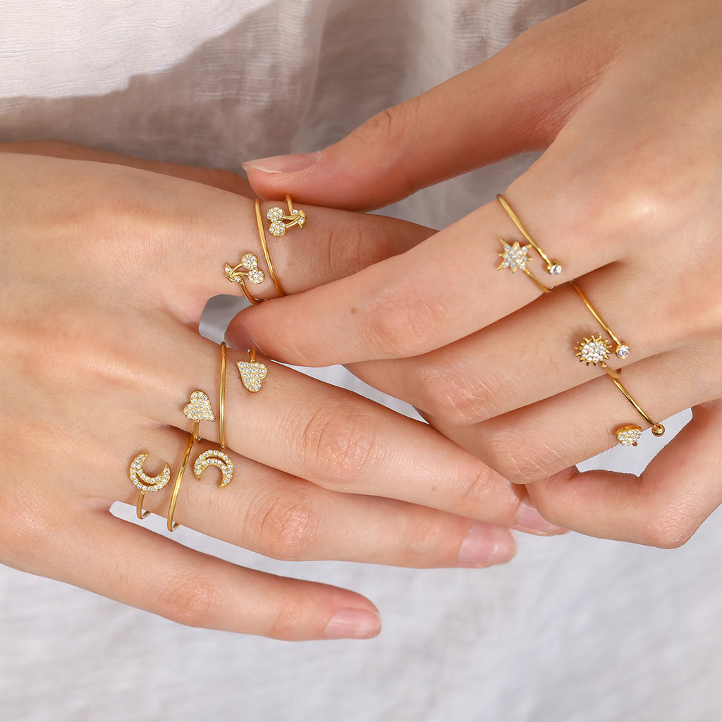 Bague de coeur polyvalente Mango Star style Instagram
