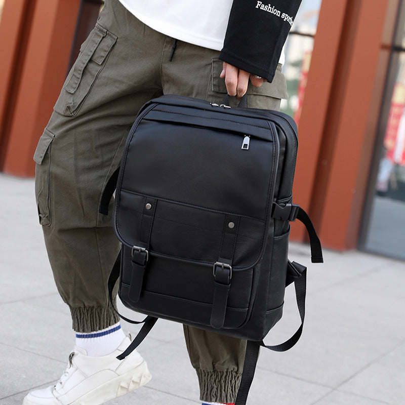 Sac à dos en cuir pour hommes du lycée