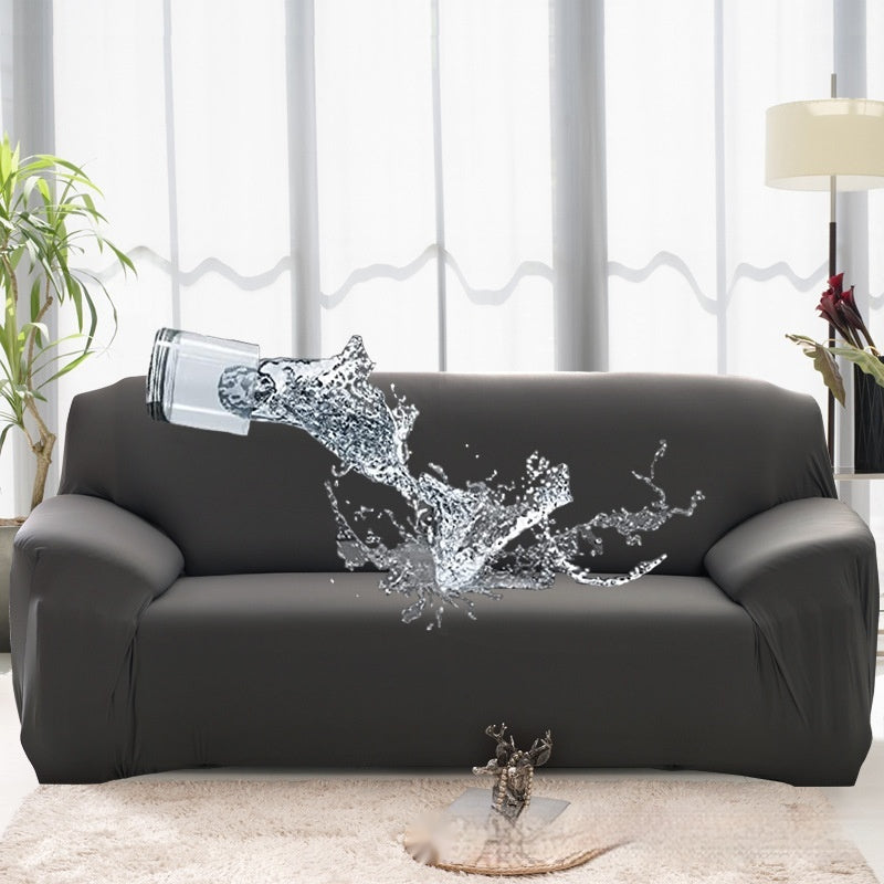 Solid Color Elastic Waterproof Sofa Couverture en soie de lait tout compris