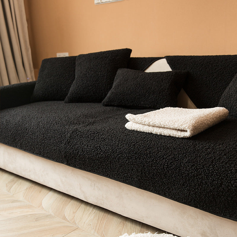 Canapé Coussin Non-dérapant épais tissu Lambswool Couvercle