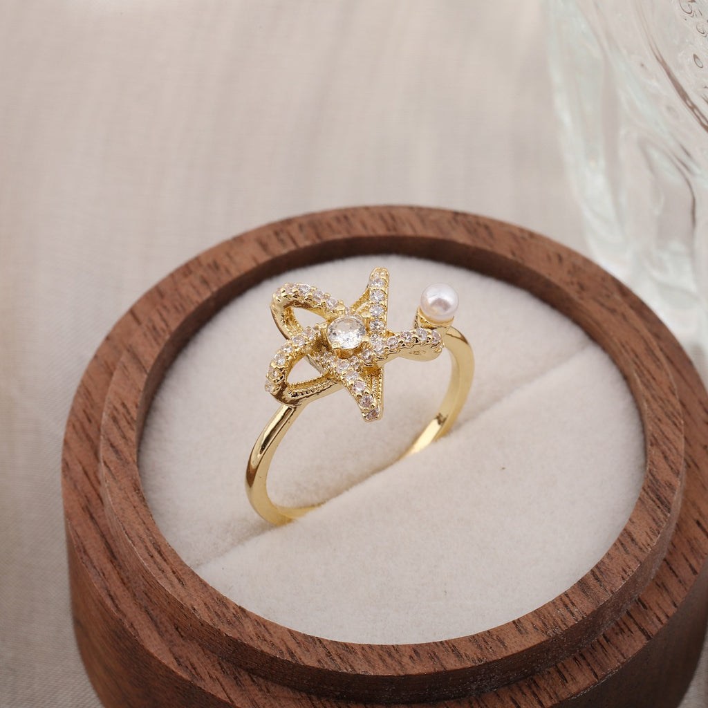 European And American Hot-Selling Fashionable and Unique Water Drop Zircon Anneaux pour femmes