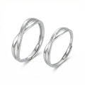 S925 Argent Sterling Mbius Style coréen pour couples unisexe