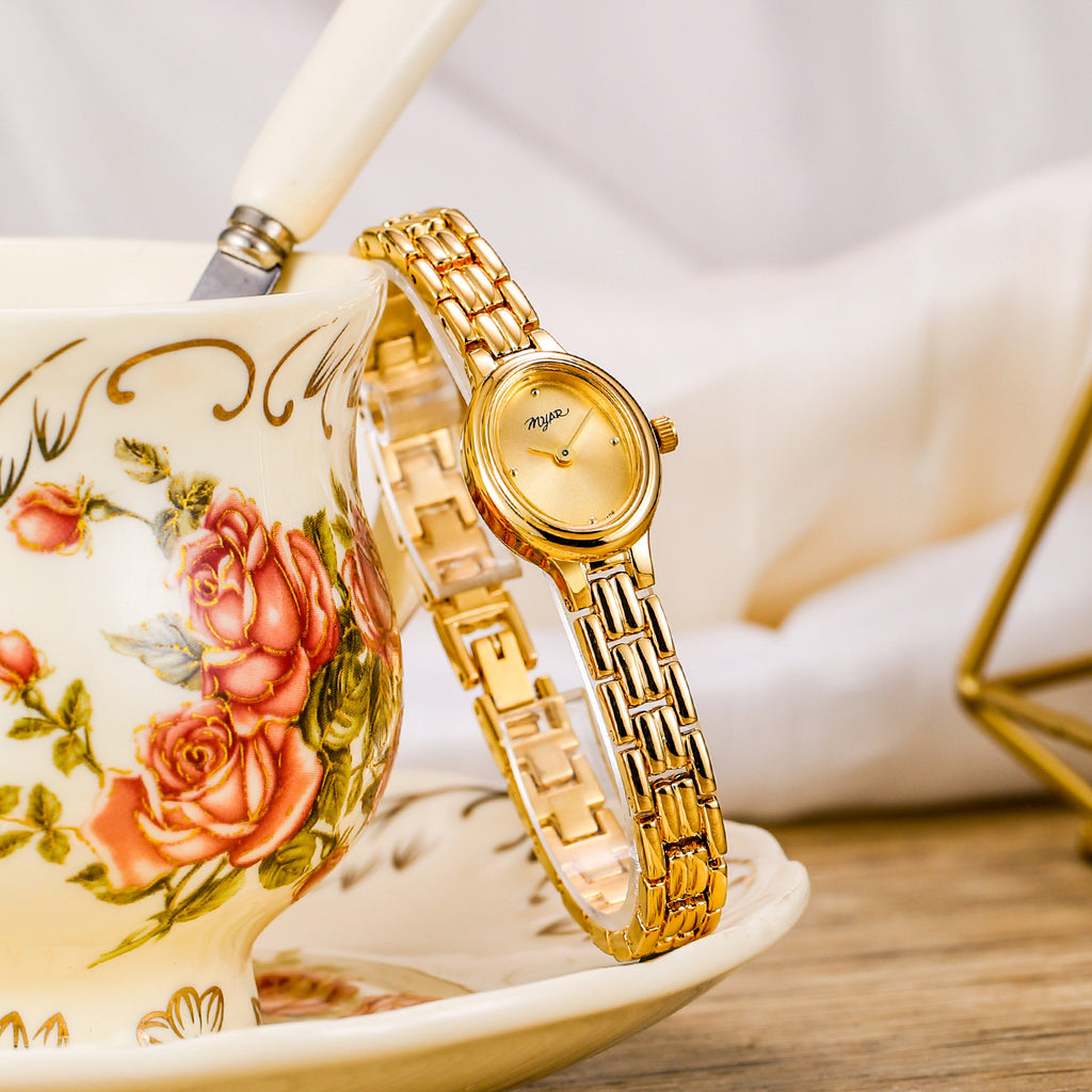 Montre Quartz Exquise Oval Mini Femme Vintage Imperméable
