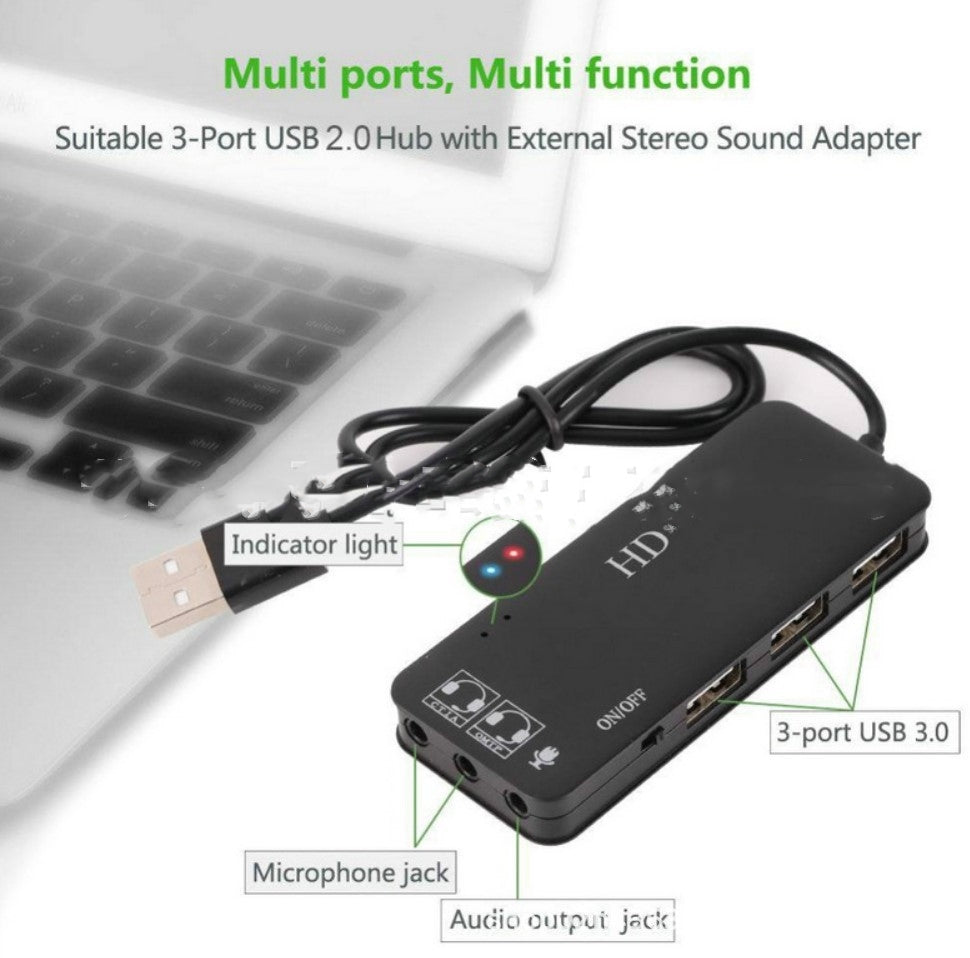 Docking 2.0hub Hub avec 7.1 Audio Converter Docking multifonction sans lecteur
