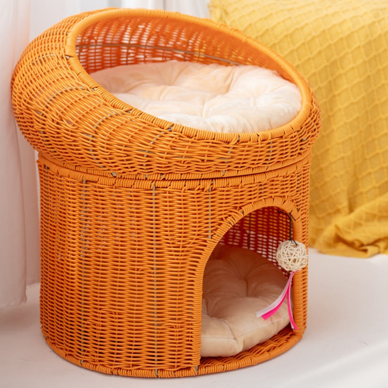 Lit pour animaux de compagnie chaud Double-Layer Grand lit pour chat d'espace