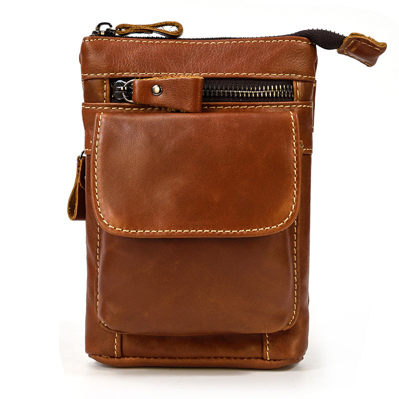 Sac de ceinture en cuir pour homme Crazy Horse