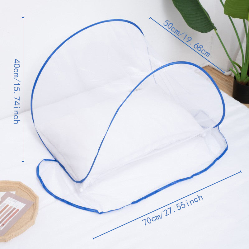 Tête Mosquito Net Portable Oreiller pliable Mosquito Tente Mesh Anti Mosquito Couverture de sommeil Fo