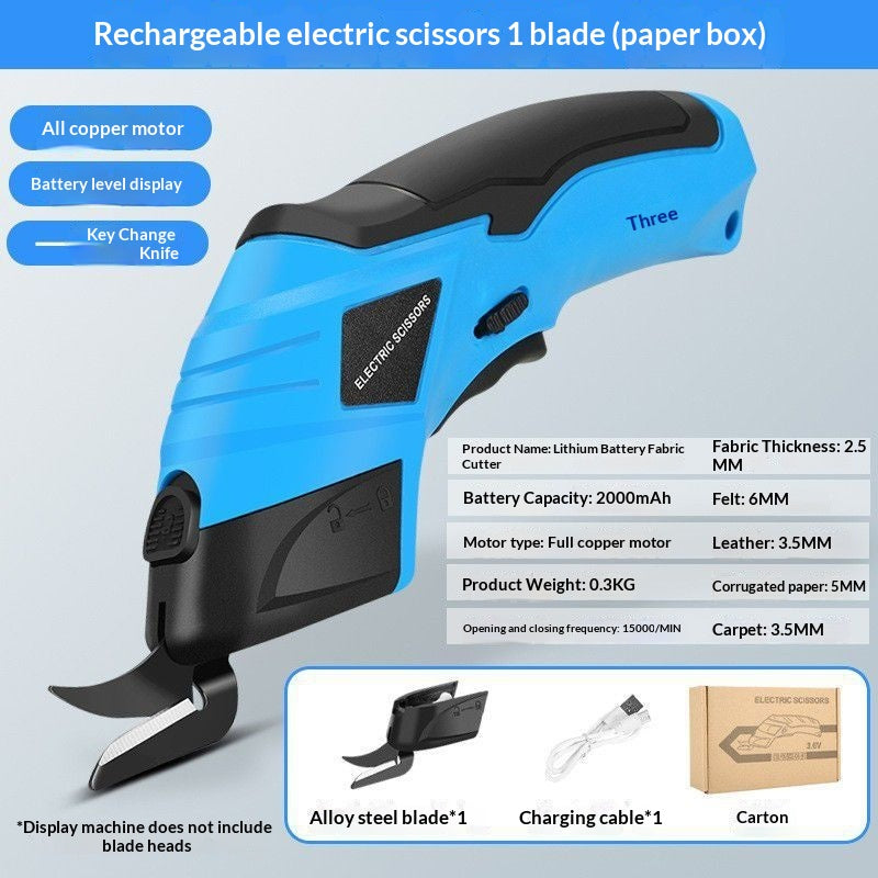 Coupe de tissu Ciseaux de coupe de tissu rechargeables Lithium-Ion