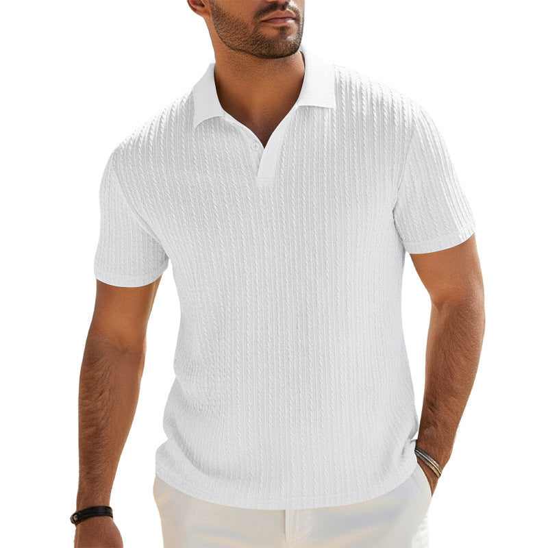 Magasin Indépendant Été Hommes Texturé Vertical Stripe Polo