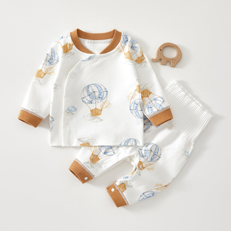 Ensemble bébé Printemps Automne Haute-Waisted Pure Cotton Classe A Set