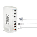 268W Gallium Nitride PD Chargeur de bureau multifonctionnel 5 C3A Adaptateur 8 ports