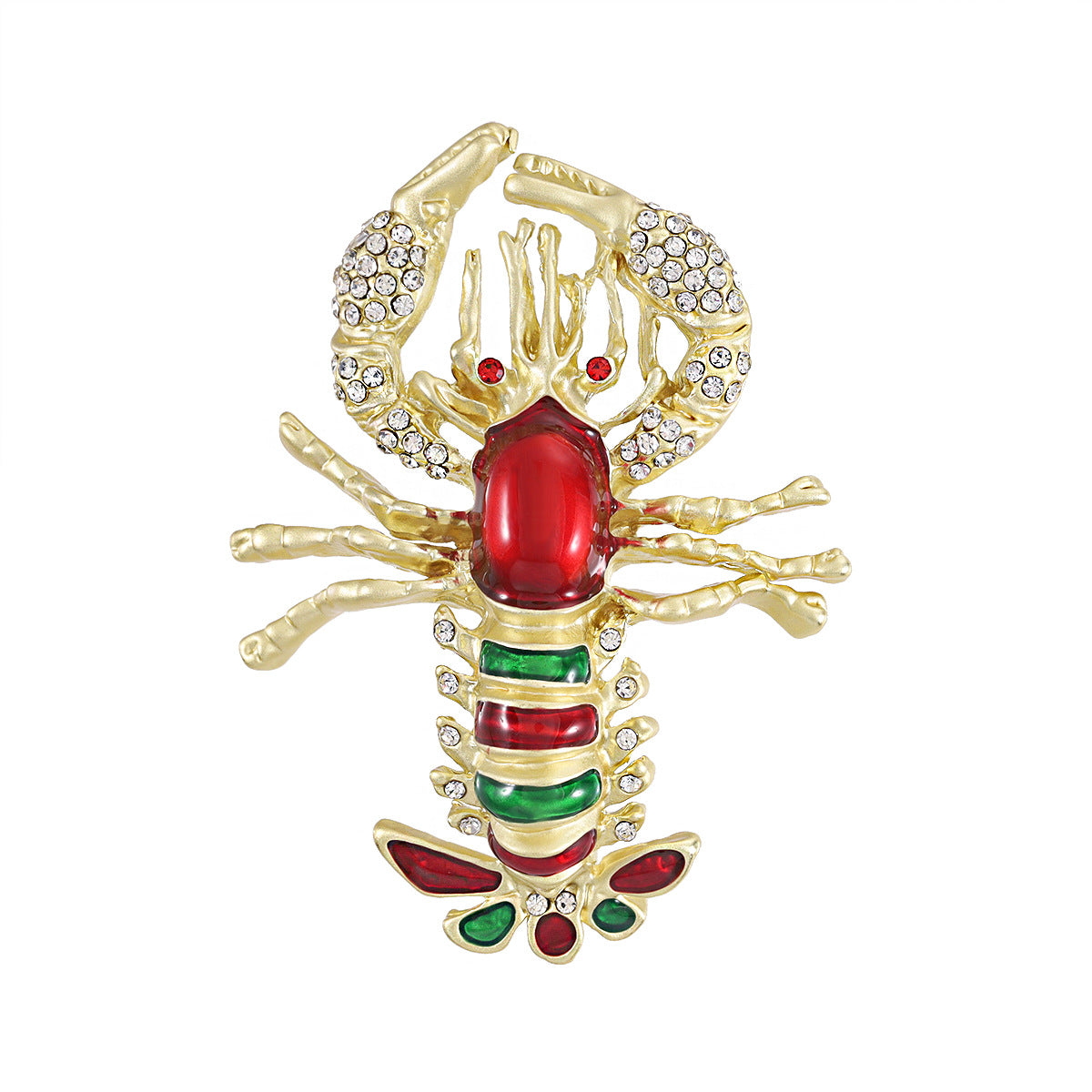 Accessoire à broche de homard en émanel pour femmes