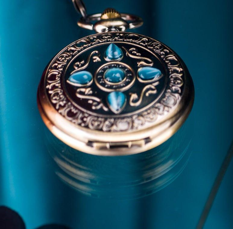 Montre de poche mécanique rétro-ouverte