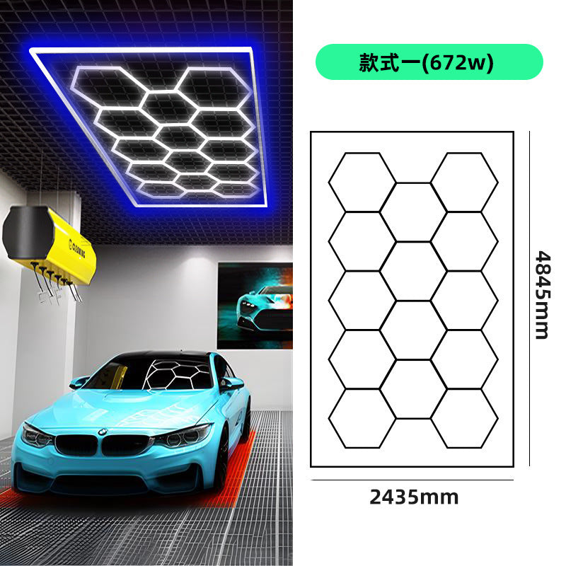 Garage Hex Mechanic Station Light Honeycomb