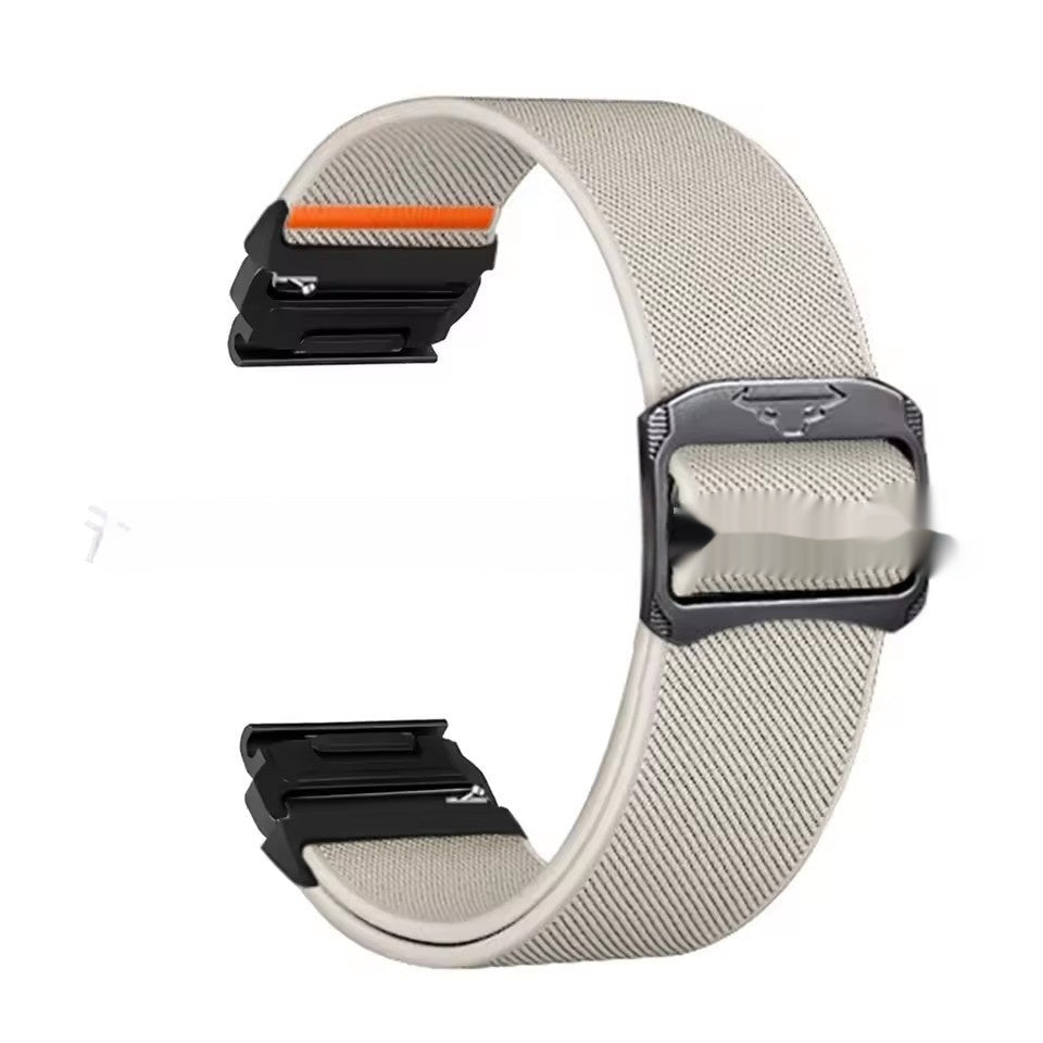 Elastic nylon bracelet with cow's head