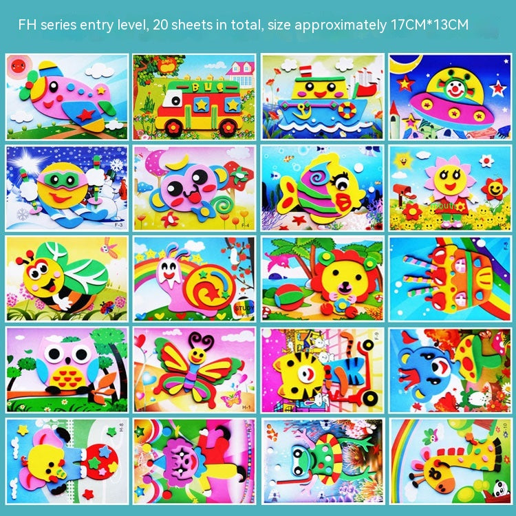 Stickers 3D imprimé créatif pour enfants