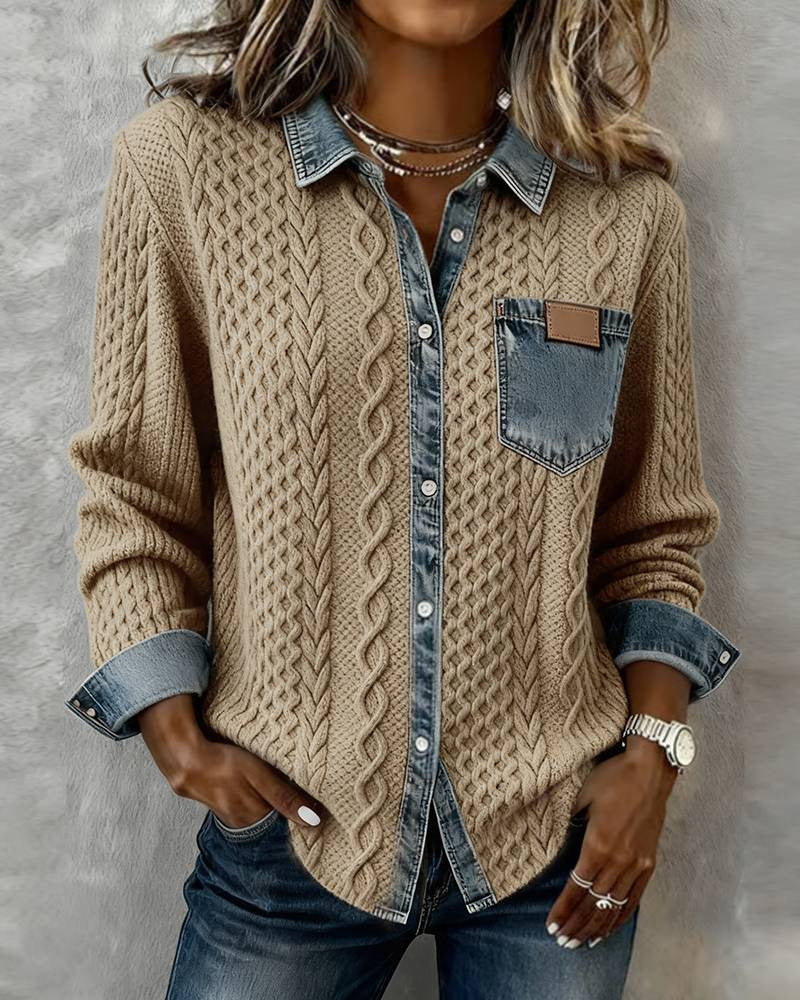 Chemise de Denim de style européen et américain pour femmes