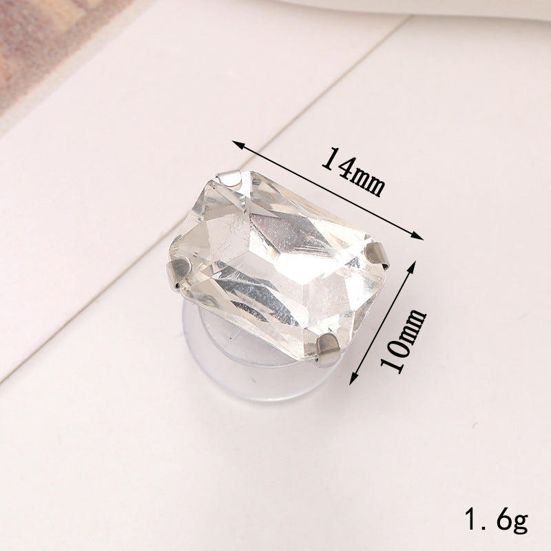 Jeans Button Trou Chaussures Diy Accessoires Bright Crystal Classic Style Ornement Accessoires