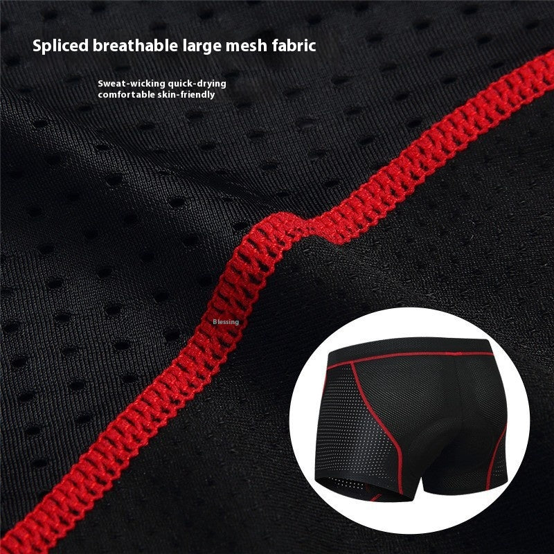 Pantalon de vélo respirant Sous-vêtements de sport Hommes épais absorbant les chocs Silice Gel Pad C