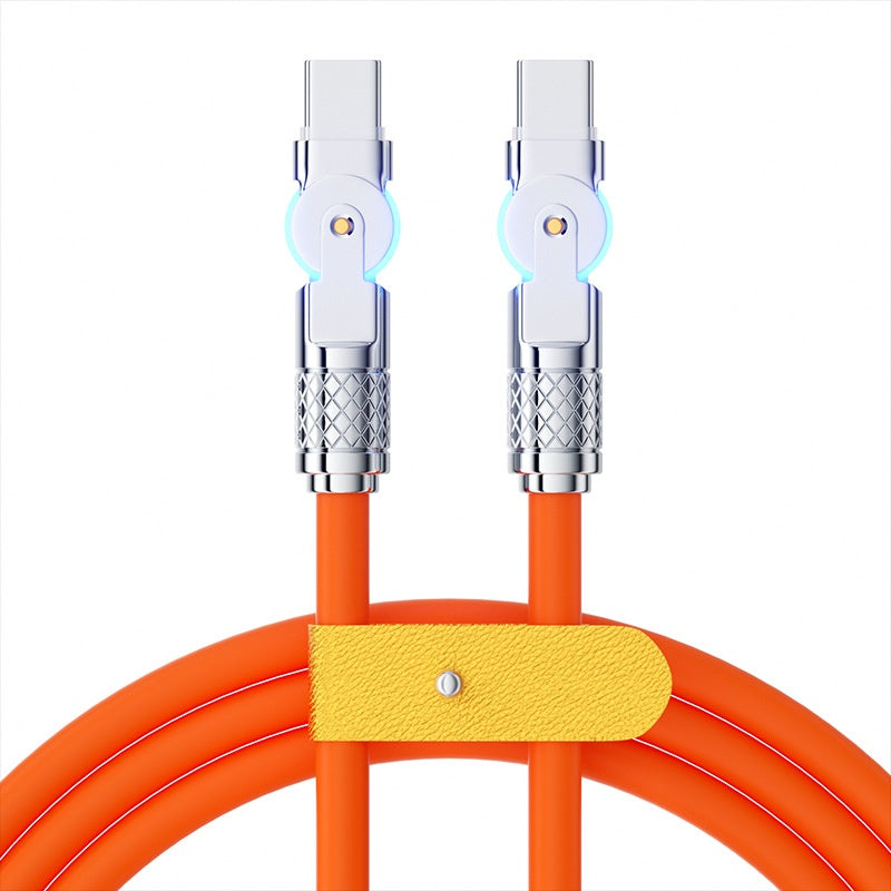 Gaming Dual-bend Rotating PD Câble de données de recharge rapide