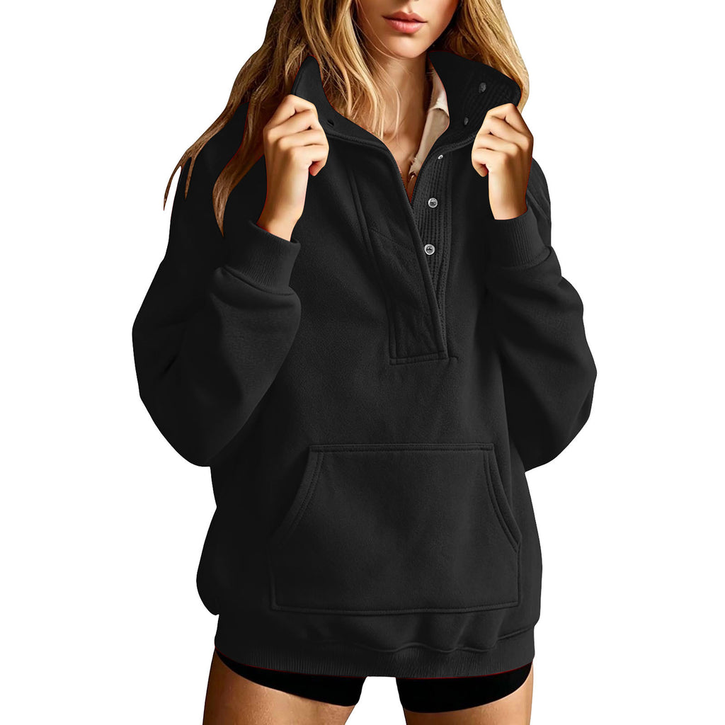 Sweat-shirt à manches longues avec poches pour femmes