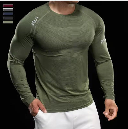 T-shirt sport polyvalent à manches longues pour hommes