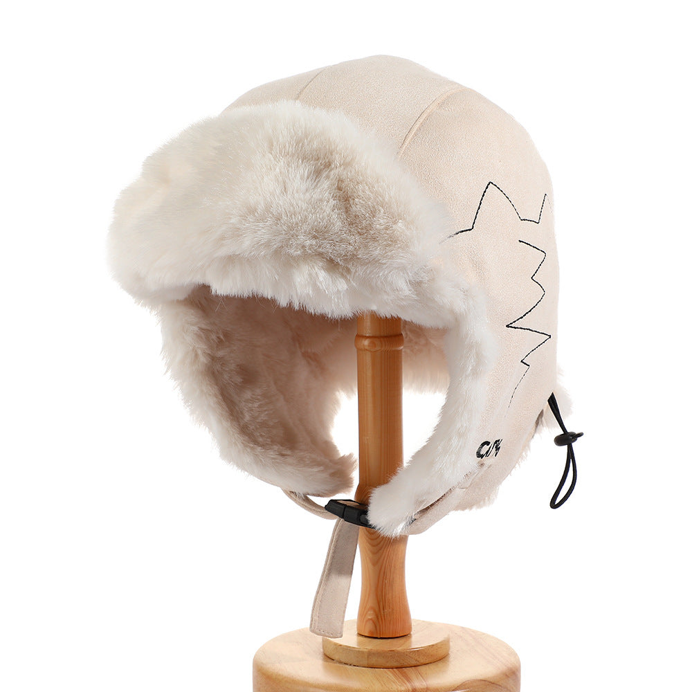 Chapeau de protection de l'oreille chaude et épaisse pour hommes en peluche pour le temps froid