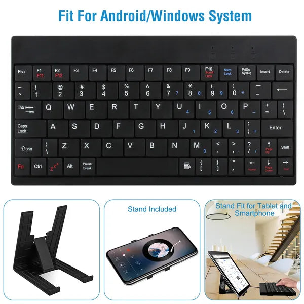 80 clés Clavier filaire Mini connecteur USB Clavier Portable Clavier Durable avec Carry Ba