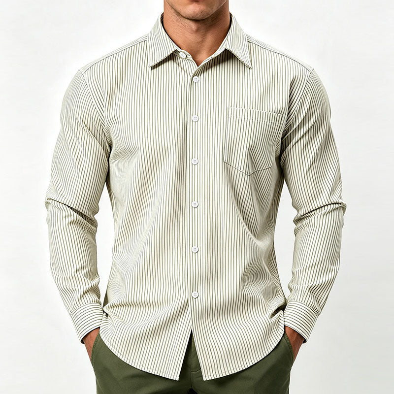 Chemise à laque rayée pour hommes, taille Plus