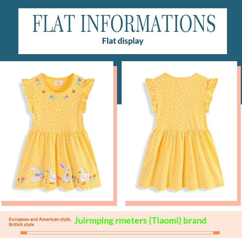 Robe de princesse à la mode tendance avec dessin animé