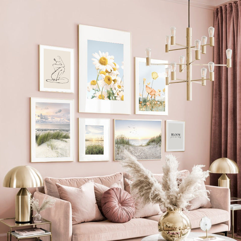 Scandinave Salon Art Portfolio Peinture décorative