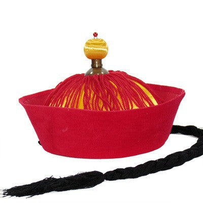 Danse noire Table Performance Chapeau Empereur Qianlong Chapeau