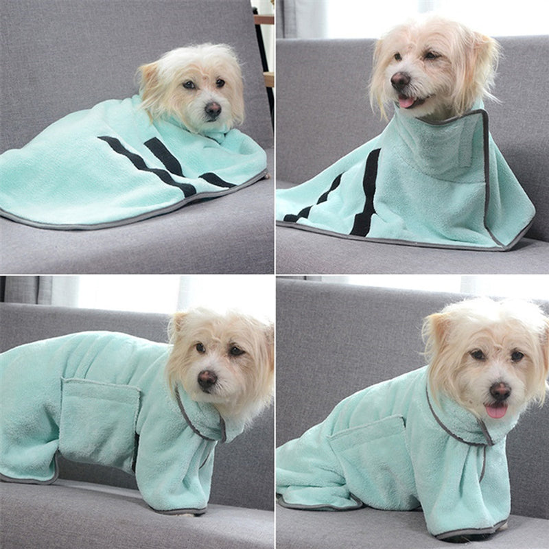 Sèche-linge rapide Serviette de bain absorbante chien peignoir Serviette de bain de chien pour chiens chats microfibre