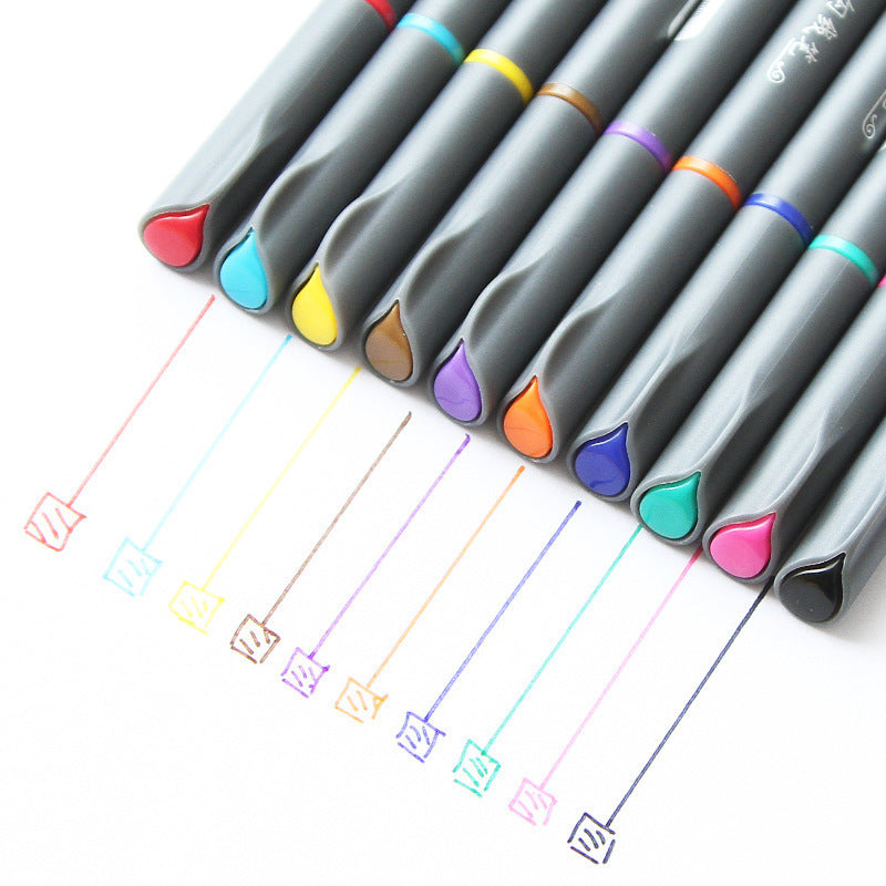 Dessin de bureau Stroke Syringe couleur crochet ligne stylo