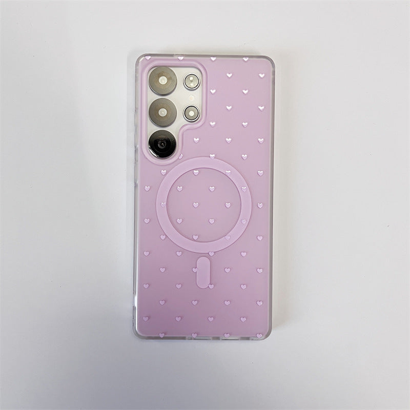 Ins Full Screen Small Love Mobile Phone Magnetic Shell